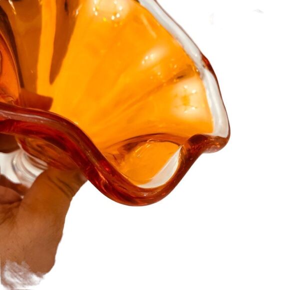 Set-6 Martini Margarita Dessert Ruffles Edges Hard Glass Plastic Outdoor/Indoor - Picture 3 of 9